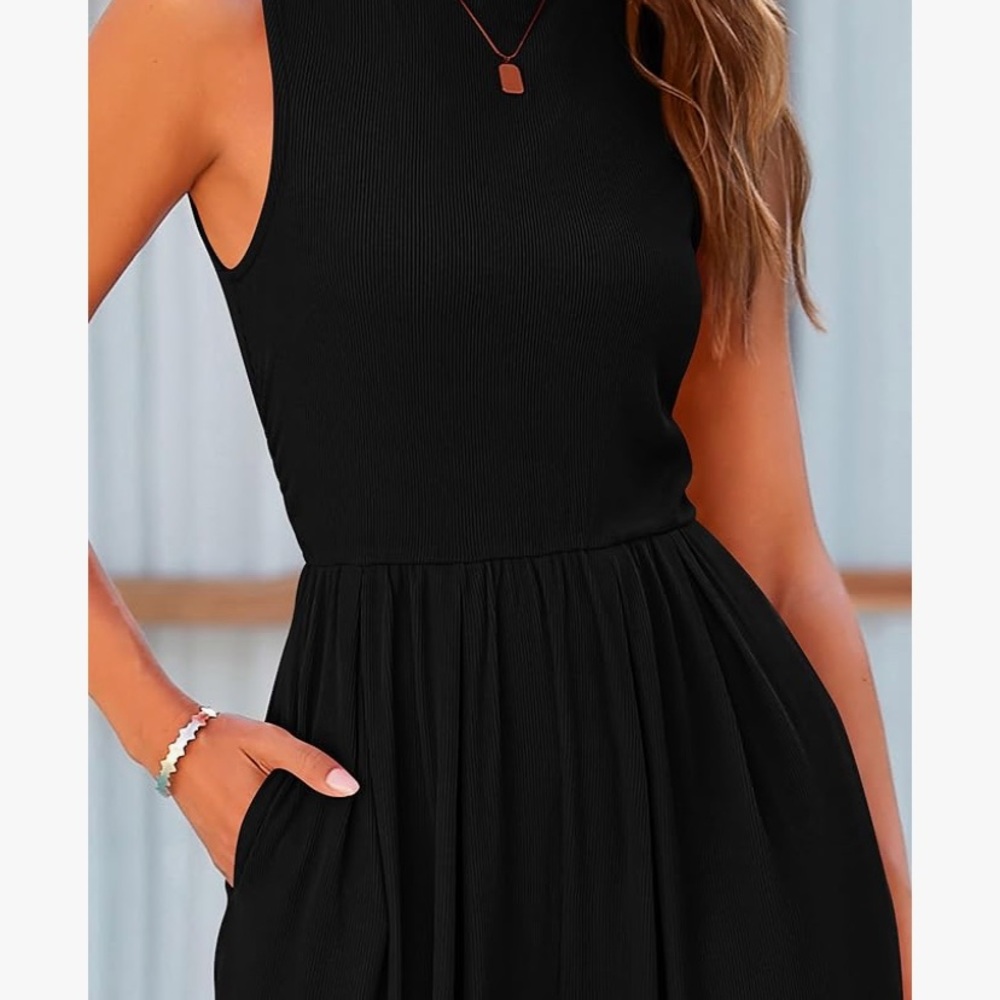 Elegant Black Sleeveless Dress